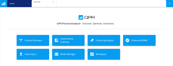 QPR ProcessAnalyzer frontpage